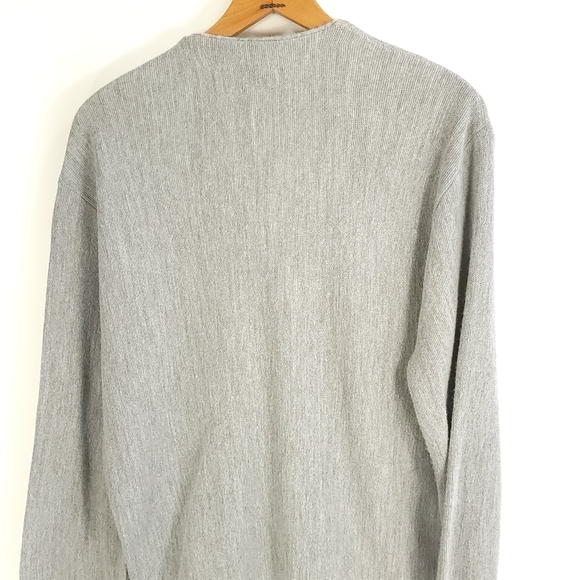 Vtg Izod Lacoste Cardigan Sweater Men's Large Gray Grandpa Grunge Geek USA - Picture 6 of 10